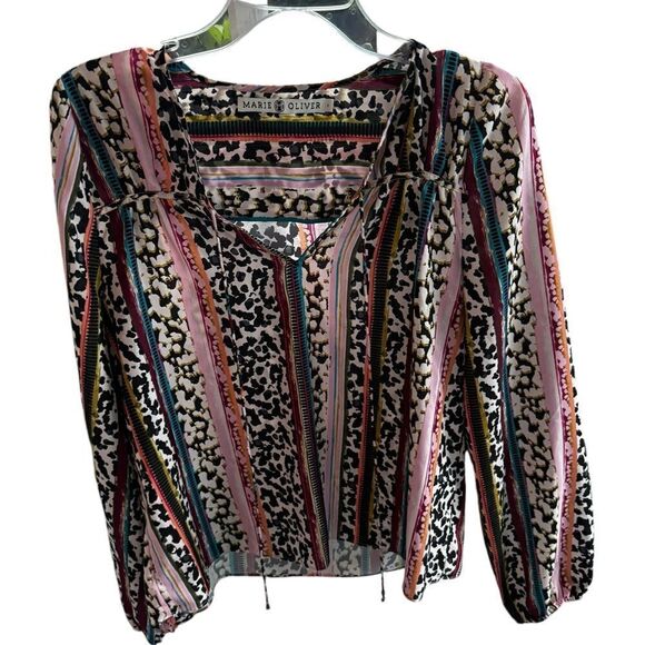 Marie Oliver Phoebe Peasant Blouse S - Picture 2 of 5